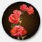 Designart - Bright Poppies Flower' Ultra Glossy Floral Metal Circle Wall Art